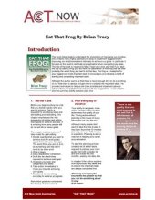 book Eat That Frog. 21 Great Ways to Stop Procrastinating and Get More Done in Less Time (A Book Summary)