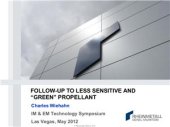book Follow-up to less sensitive and green propellant