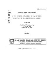 book A two-dimensional model of the interior ballistics of bagged artillery charges