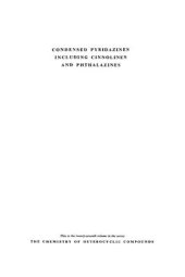 book Chemistry of Heterocyclic Compounds. Volume 27. Condensed Pyridazines including Cinnolines and Phtalazines