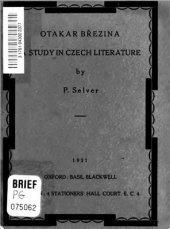 book Otakar Březina: A Study in Czech Literature