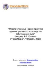 book Обеспечительные меры в практике административного производства арбитражного суда