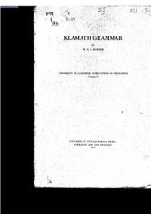 book Klamath Grammar