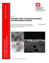 book Dissolution Rate of Propellant Energetics from Nitrocellulose Matrices