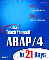 book Sams Teach Yourself ABAP/4 in 21 Days