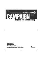 book Campaign 2 - English for the Military. Level 2. Teacher's book