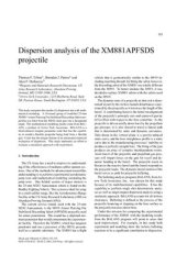 book Dispersion analysis of the XM881 APFSDS projectile