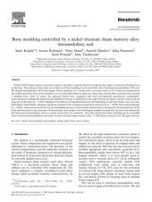 book Bone modeling controlled by a nickel-titanium shape memory alloy intramedullary nail