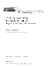 book Thank You for Flying With Us: English for In-Flight Cabin Attendants