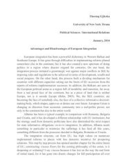 book Advantages and Disadvantages of European Integration