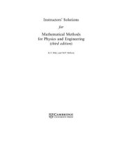 book Instructor's Solutions for Mathematical Methods for Physics and Engineering