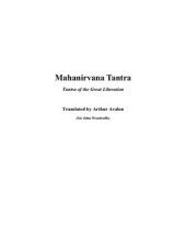 book Mahanirvana Tantra: Tantra of the Great Liberation