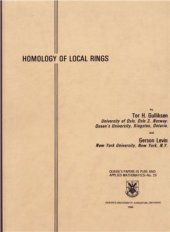 book Homology of Local Rings