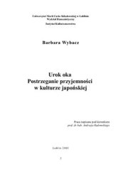 book Urok oka. Postrzeganie przyjemności w kulturze japońskiej