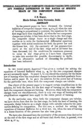 book Internal ballistics of composite charges taking into account any possible difference in the ratios of specific heats of the component charges