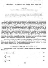 book Internal ballistics of guns and rockets