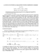 book Note on internal ballistics with composite charge