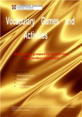 book Vocabulary Games and Activities