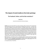 book The impact of social media on the Arab uprisings: The Facebook, Twitter, and YouTube revolutions?