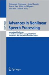 book Nonlinear Analyses and Algorithms for Speech Processing