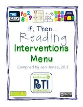 book Response to Intervention If, Then: Reading Interventions Menu