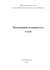book Рассмотрение уголовных дел в суде