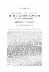 book Brief grammar and vocabulary of the Kurdish Language of Hakari district