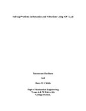 book Solving Problems in Dynamics and Vibrations Using MATLAB