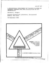 book A statistical treatment of various classes of gunnery errors and the calculation of hit probability