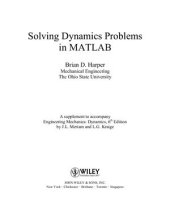 book Solving Dynamics Problems in MATLAB