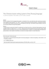 book The Chinese-Based Writing System of the Zhuang Language