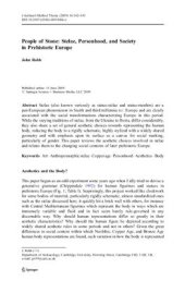 book People of Stone: Stelae, Personhood, and Society in Prehistoric Europe