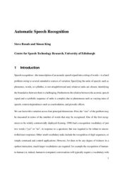 book Automatic Speech Recognition