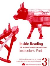 book Inside Reading 3: The Academic Word List in Context (Instructor's pack)