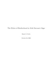 book The Ethics of Brotherhood in Gisli Sursson's Saga