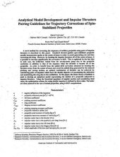 book Analytical model development and impulse thrusters pairing guidelines for trajectory corrections of spin - stabilized projectiles