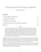 book Cultural Heritage & National Identity in Afghanistan