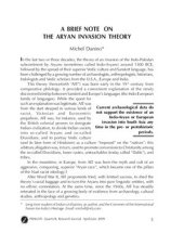 book A Brief Note on the Aryan Invasion Theory