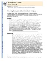 book Thermally Stable, Latent Olefin Metathesis Catalysts