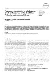 book Post-agrogenic evolution of soils in ancient Greek land use areas in the Herakleian Peninsula, southwestern Crimea