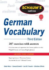 book Schaum's Outline of German Vocabulary