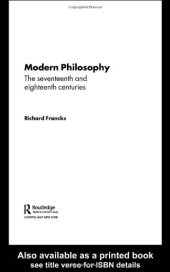 book Modern Philosophy: The Seventeenth And Eighteenth Centuries