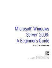 book Microsoft Windows Server 2008: A Beginner's Guide