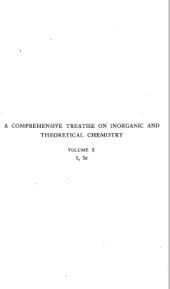 book A Comprehensive Treatise on Inorganic and Theoretical Chemistry: volume 10. S, Se