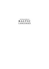 book Foundations of Baltic Languages