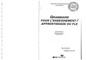 book Grammaire pour l'enseignement, apprentissage du FLE