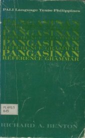 book Pangasinan Reference Grammar