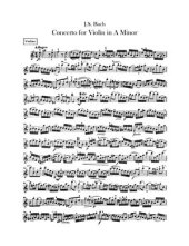 book Concerto for Violin in A Minor, BWV1041