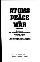 book Atoms for peace and war, 1953-1961. A History of the United States Atomic Energy Commission, Vol. 3