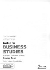 book English for Business Studies in Higher Education Studies